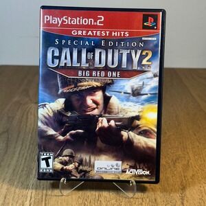Activision Call of Duty 2 Big Red One PS2 Black Good Case and Manual Only